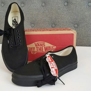 Authentic Black on Black Vans Size 8
